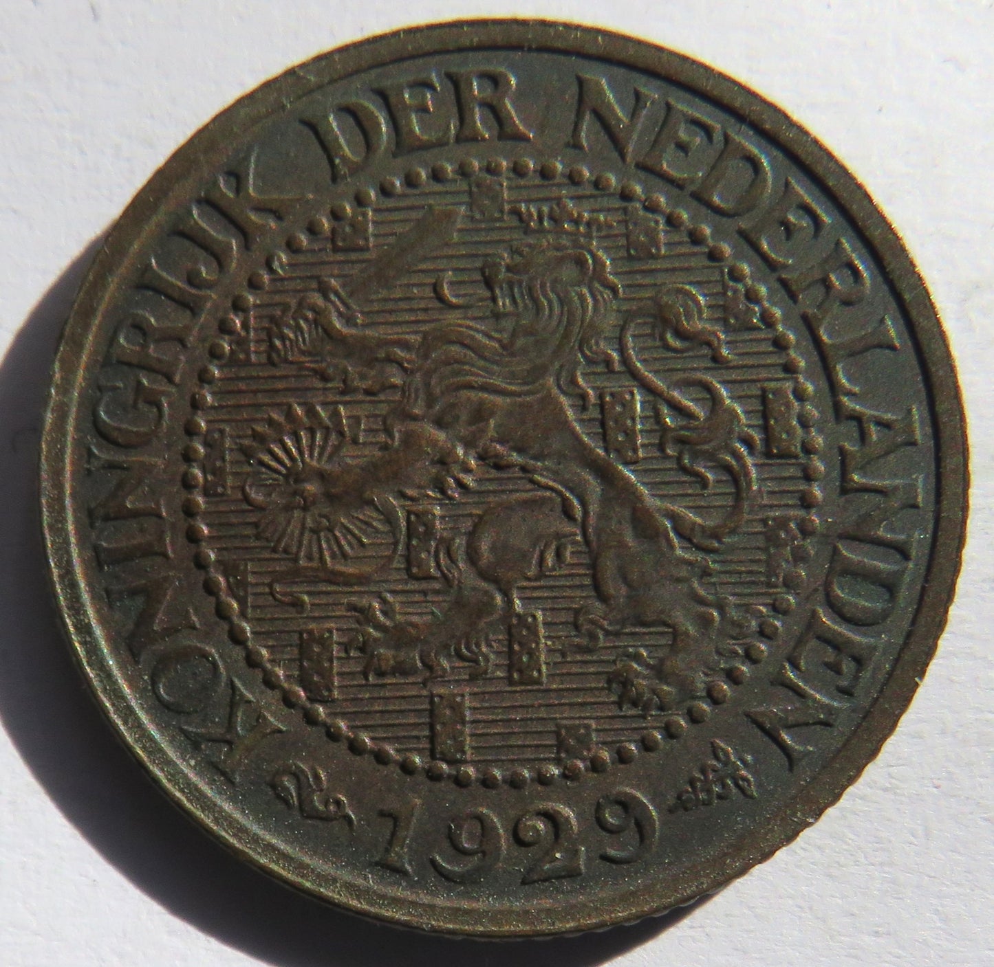 1929 Netherlands 2 & 1/2 Cents Coin