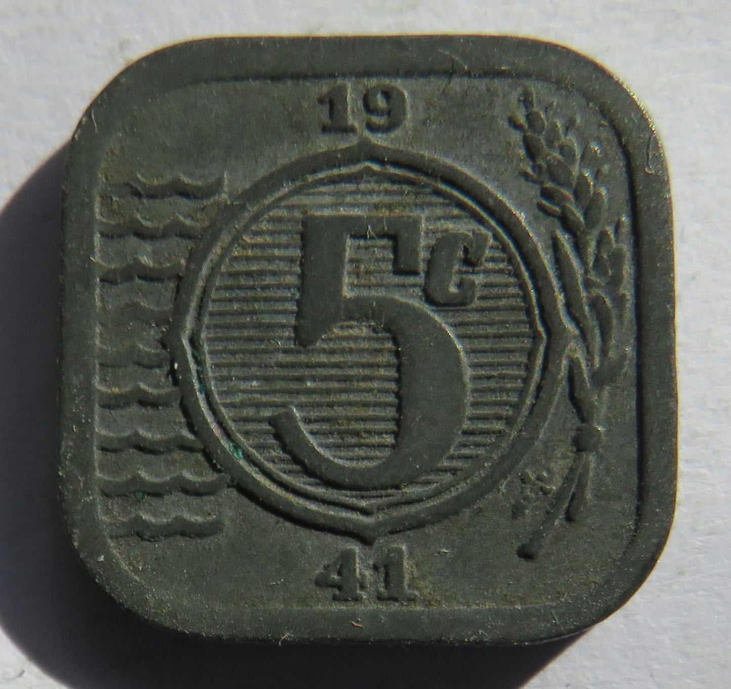 1941 Netherlands 5 Cents Coin