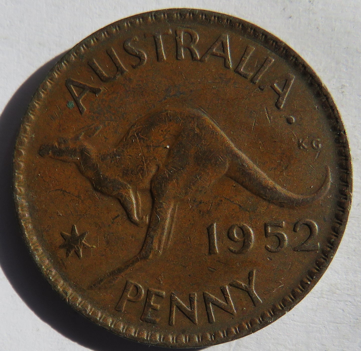 1952 King George VI Australia One Penny Coin
