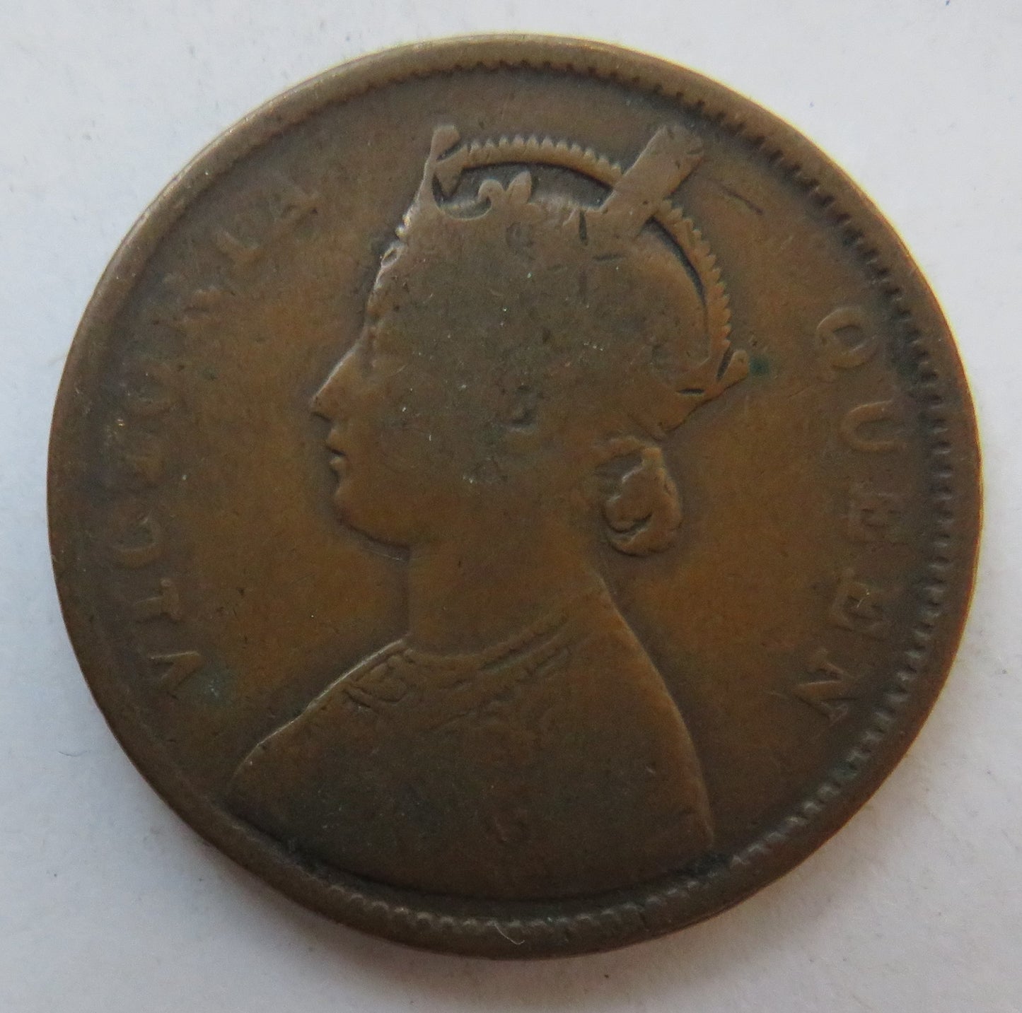 1862 Queen Victoria India 1/4 Quarter Anna Coin