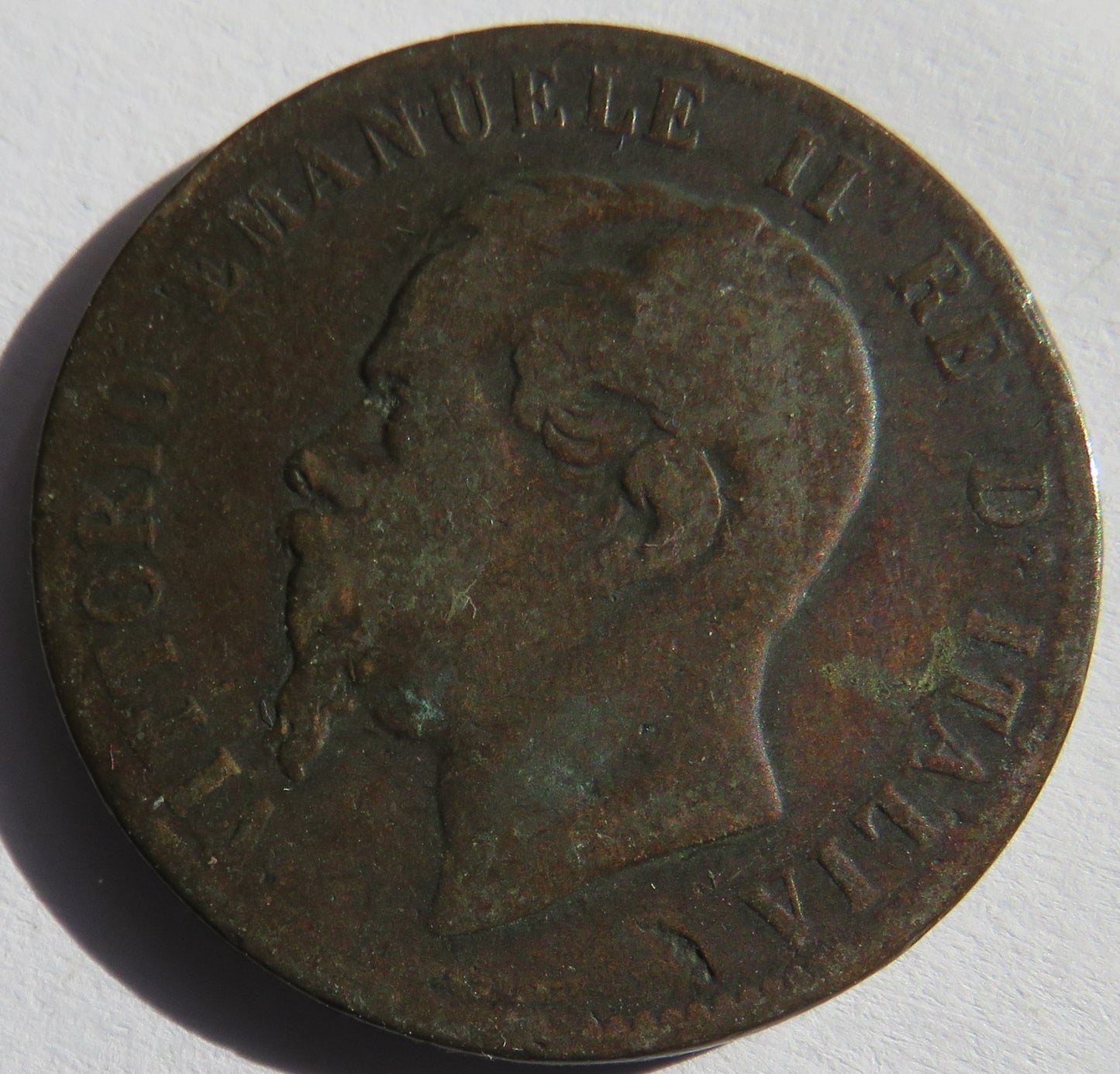 1867 Italy 10 Centesimi Coin