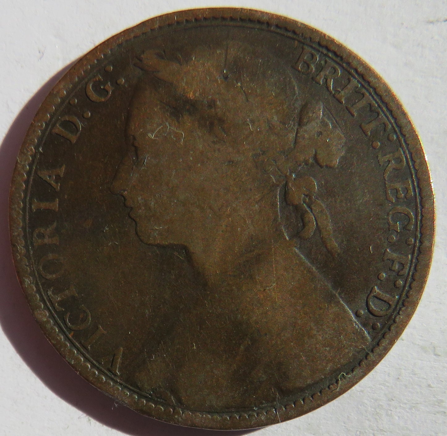 1879 Queen Victoria One Penny Coin - Great Britain