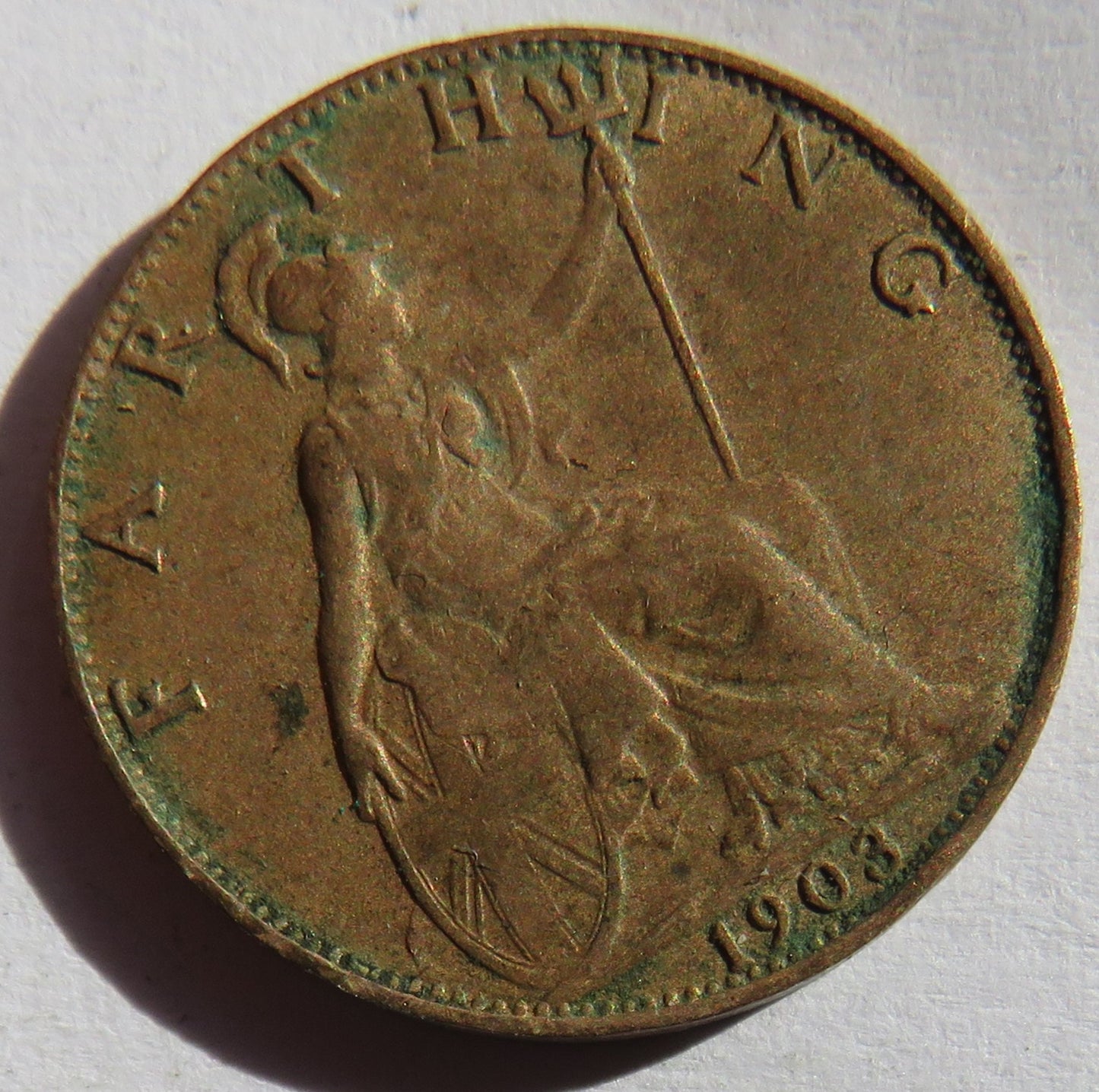 1903 King George V Farthing Coin - Great Britain