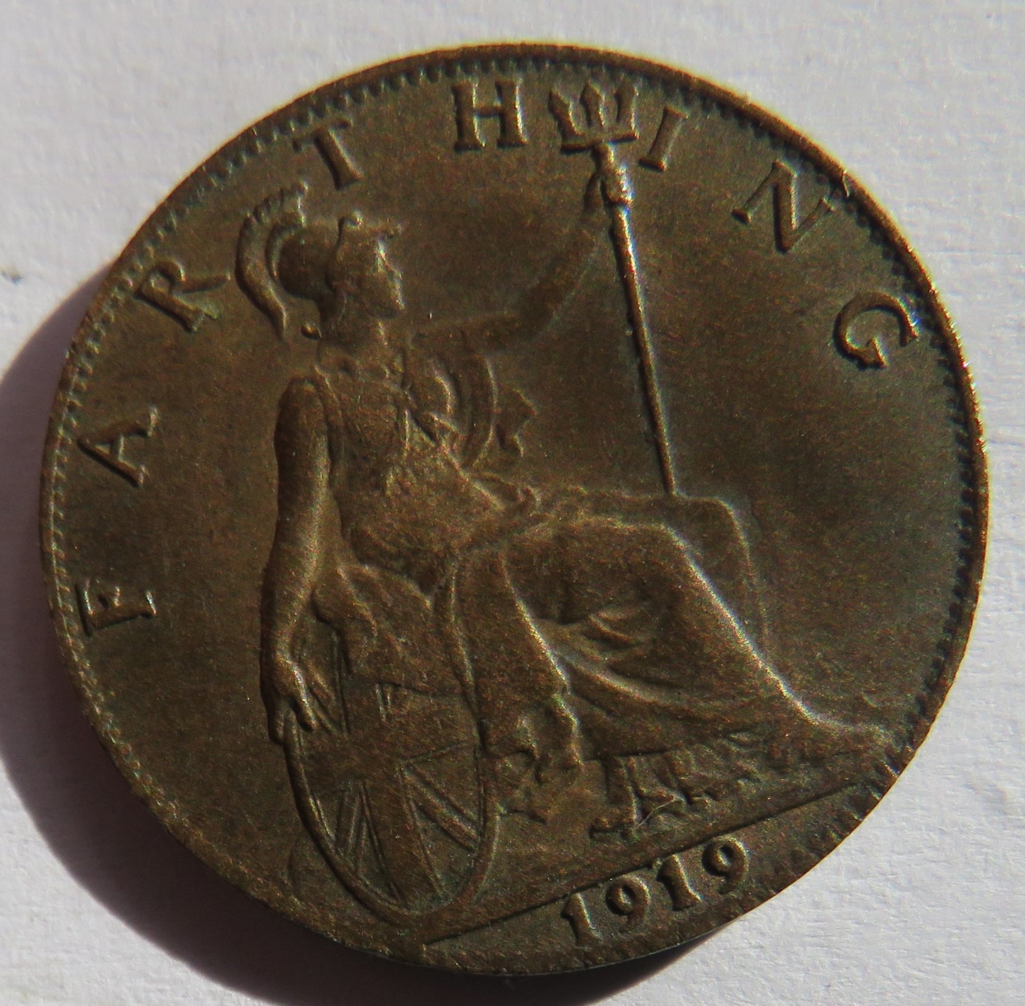 1919 King George V Farthing Coin In Higher Grade - Great Britain