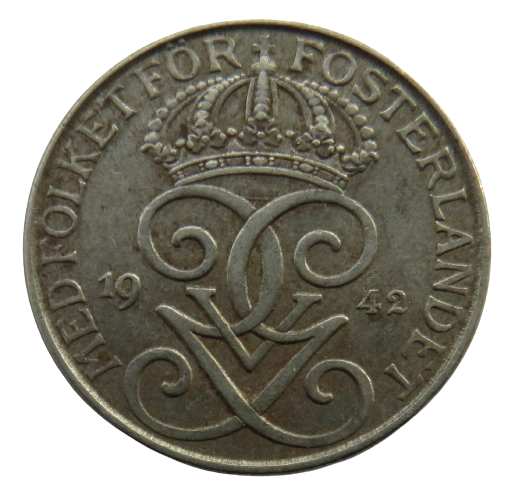 1942 Sweden 5 Ore Coin