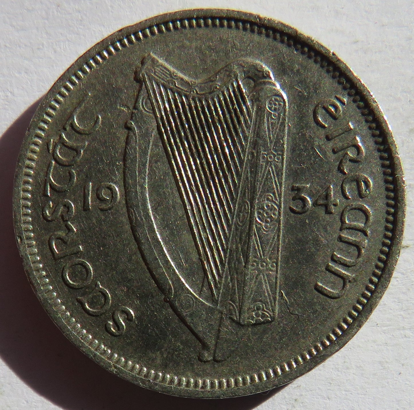 1934 Ireland Sixpence Coin