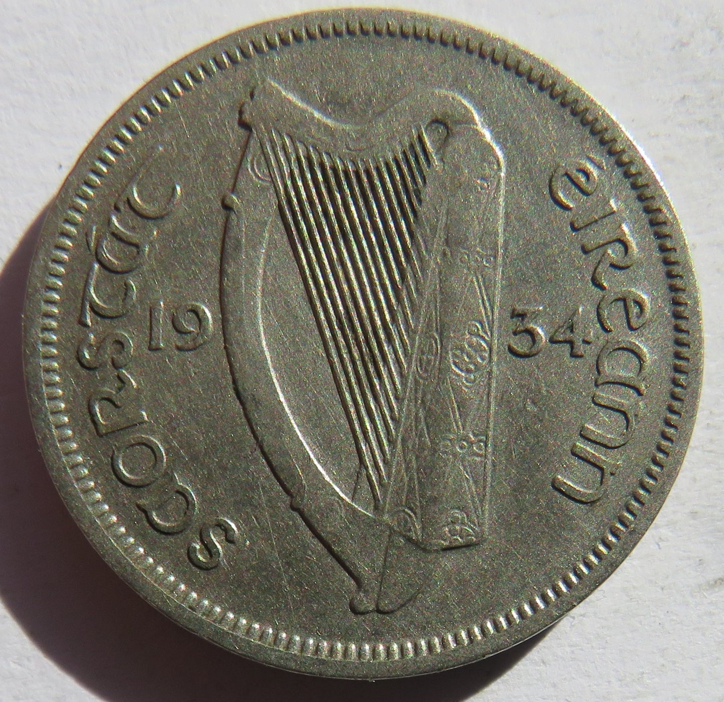 1934 Ireland Sixpence Coin