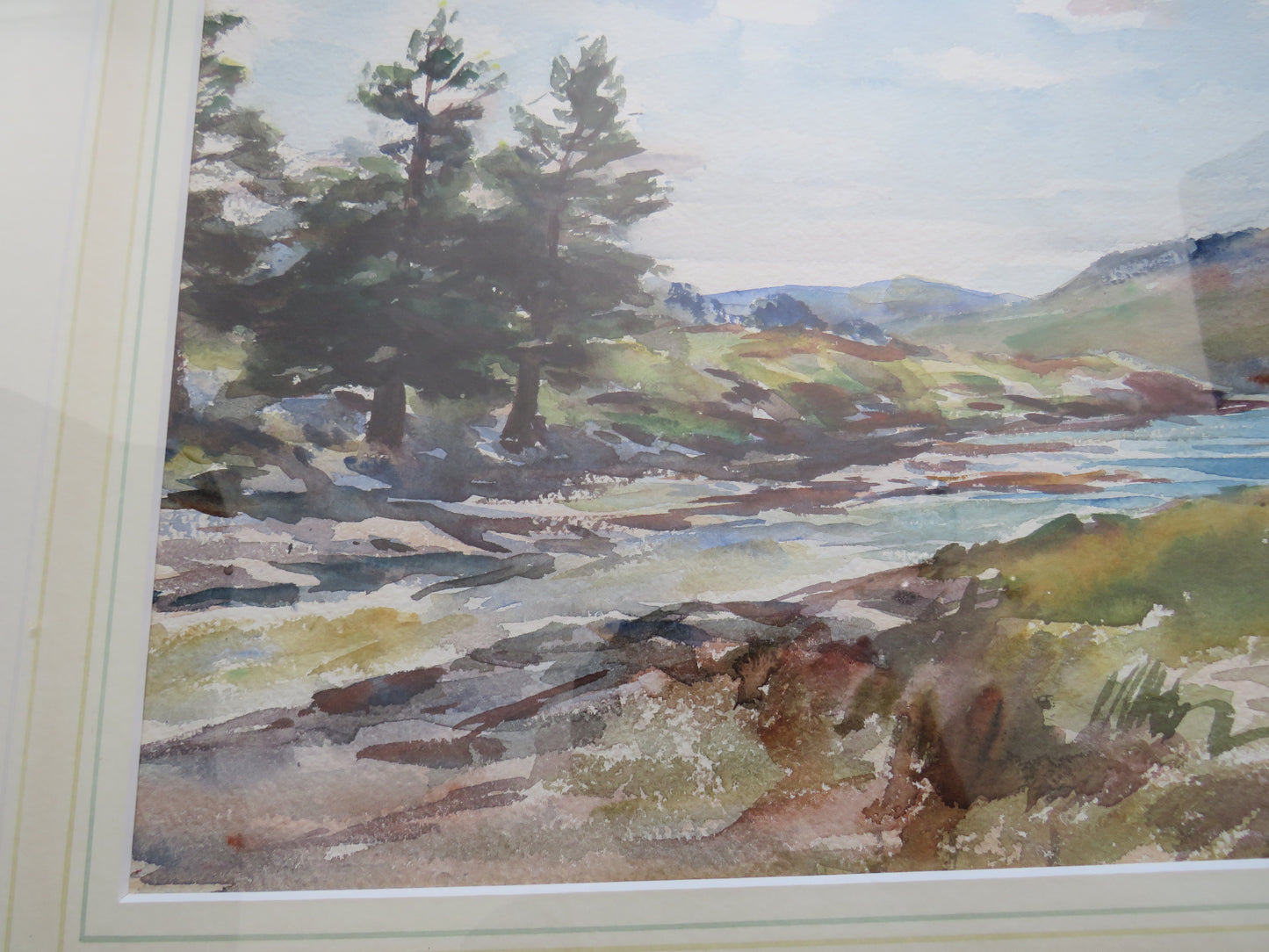 Vintage Framed Watercolour By John Kidd Maxwell (1878-1942) Linn Of Dee Braemar