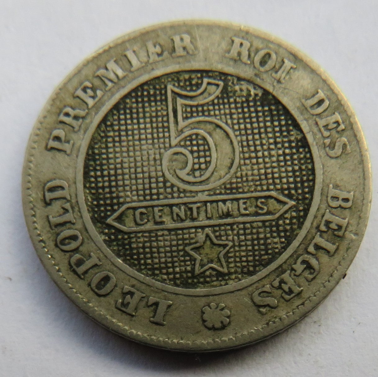 1862 Belgium 5 Centimes Coin