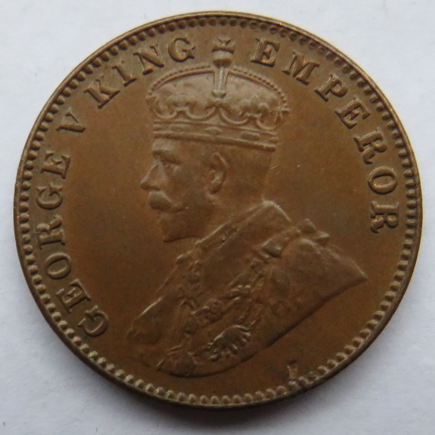 1936 King George V India 1/4 Anna Coin