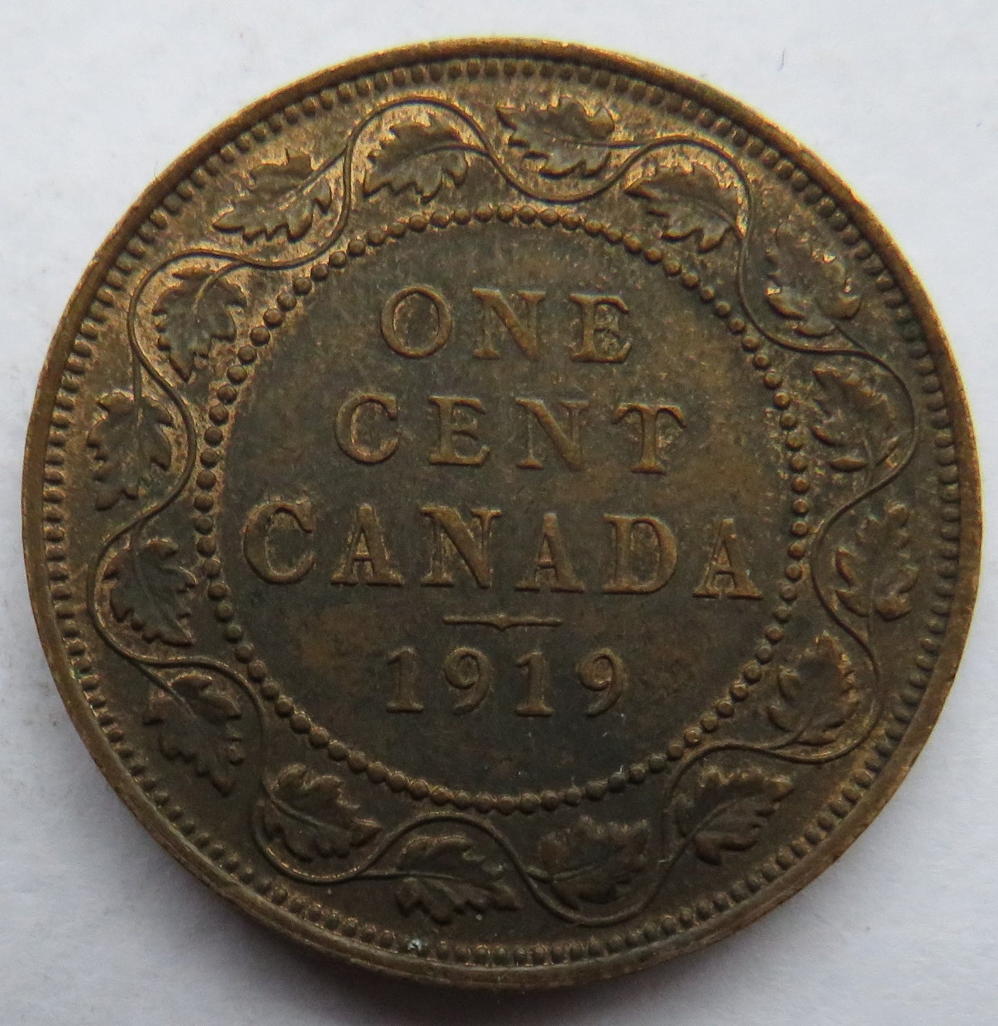 1919 King George V Canada One Cent Coin In Higher Grade