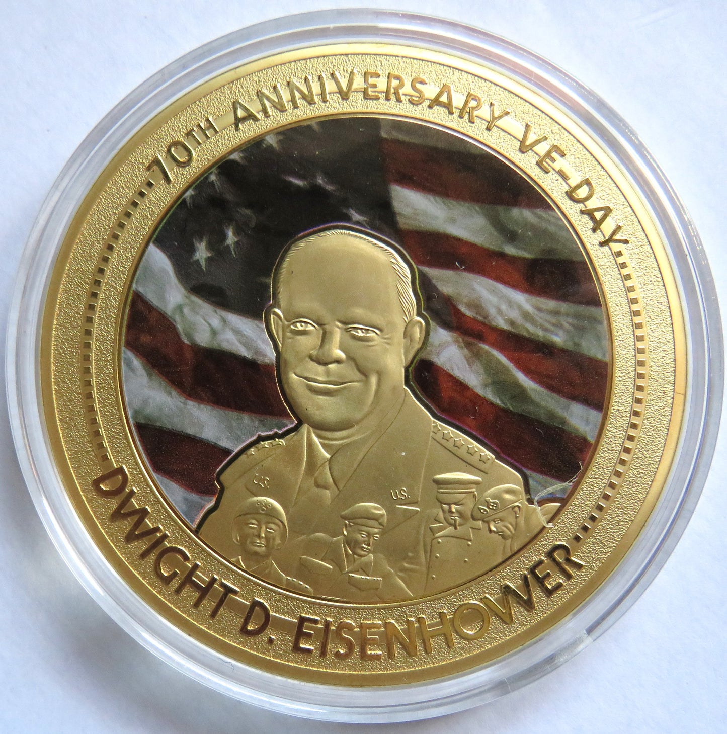 Large Commemorative Coin / Medal Dwight D. Eisenhower 70th Anniversary of End of WWII