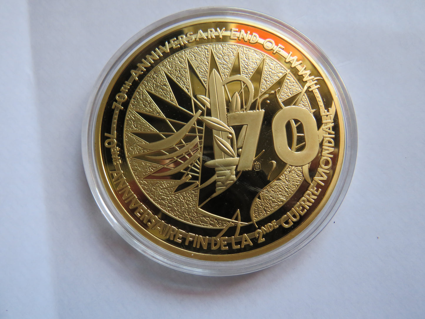 Large Commemorative Coin / Medal Dwight D. Eisenhower 70th Anniversary of End of WWII