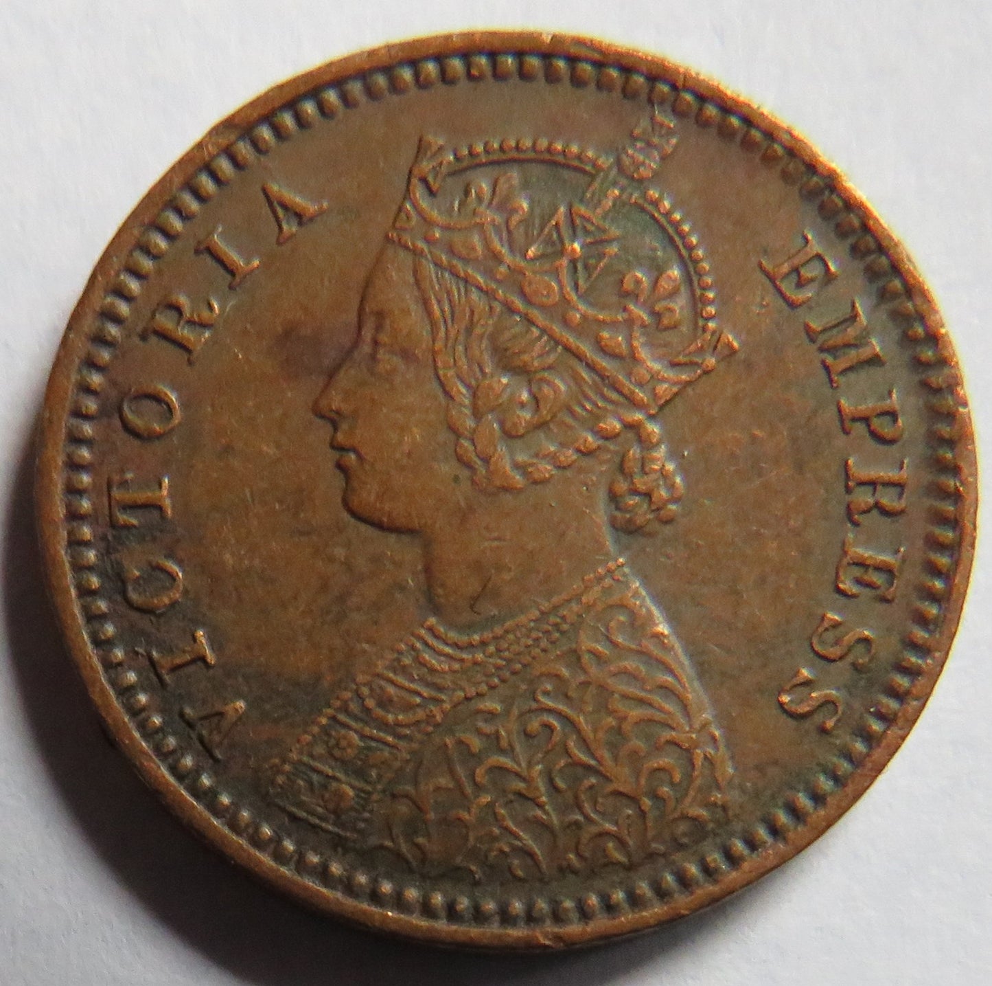 1893 Queen Victoria India 1/12th Anna Coin