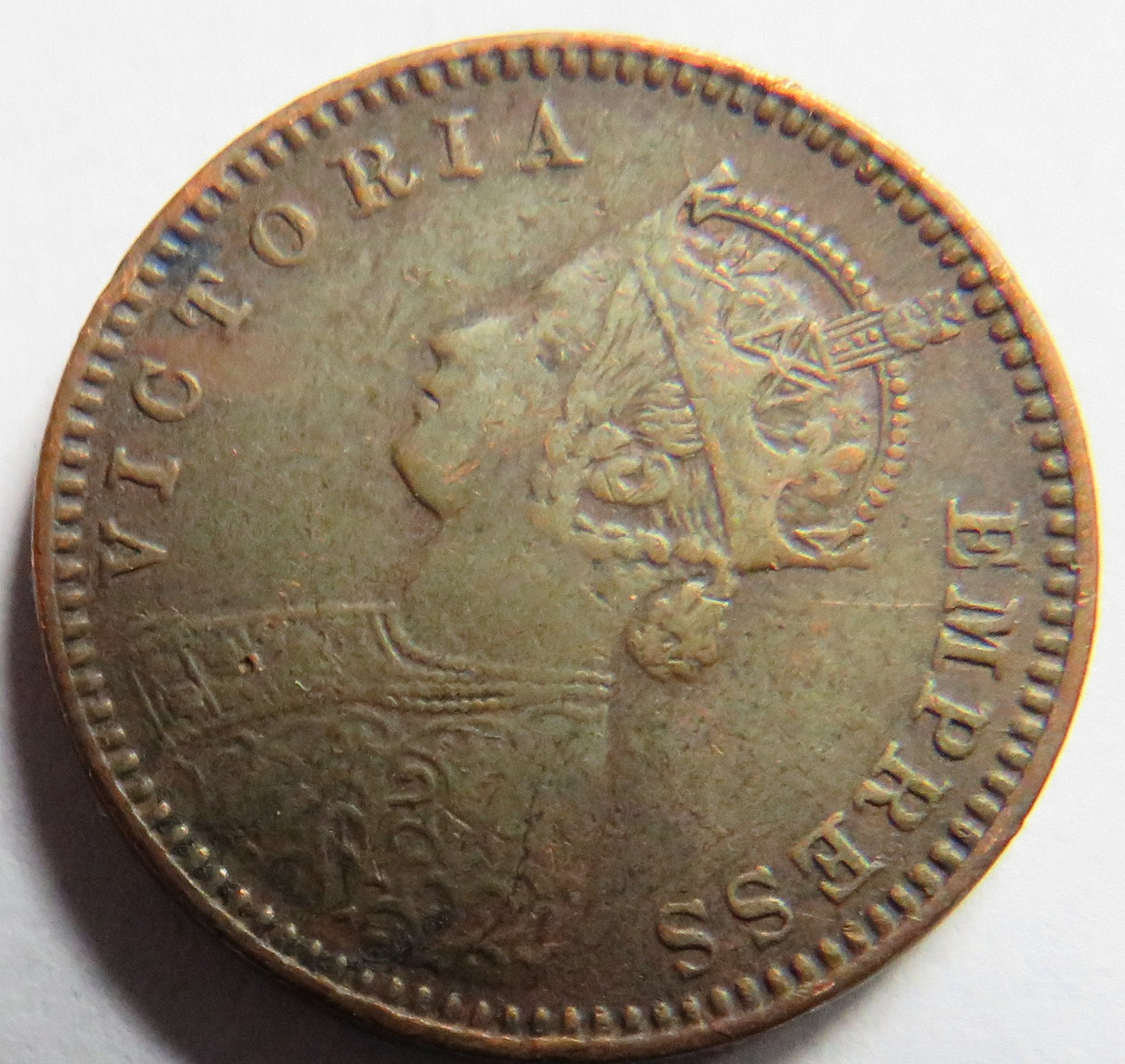 1898 Queen Victoria India 1/12th Anna Coin