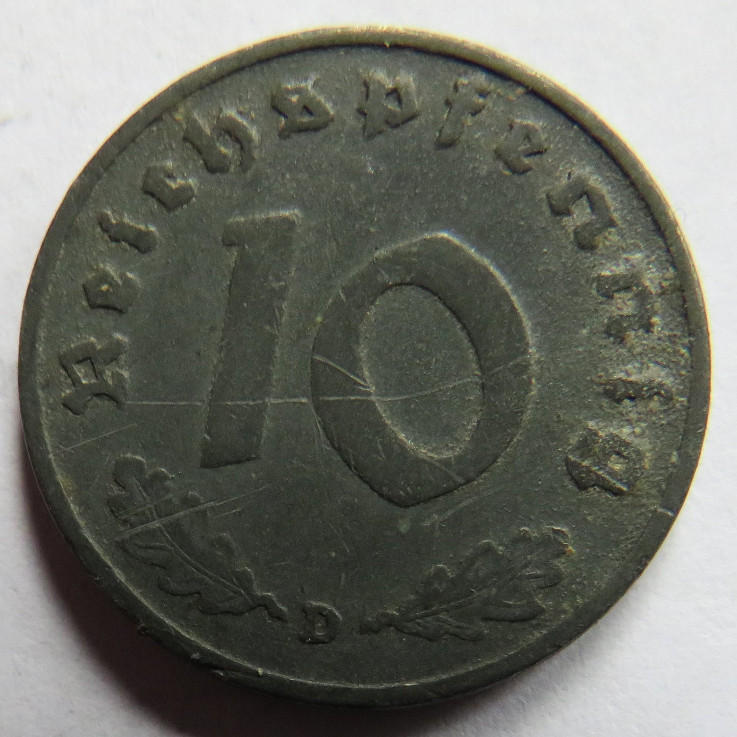 1941-D Germany 10 Reichspfennig Coin - WWII