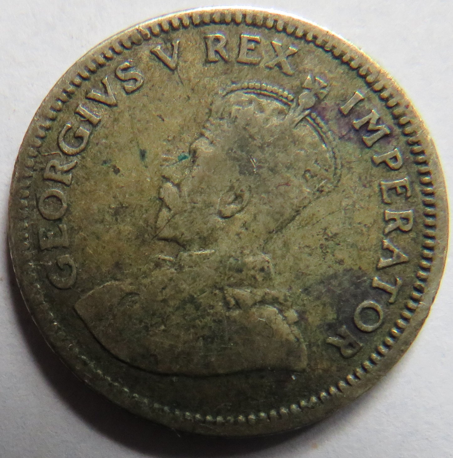 1927 King George V South Africa Silver Sixpence Coin