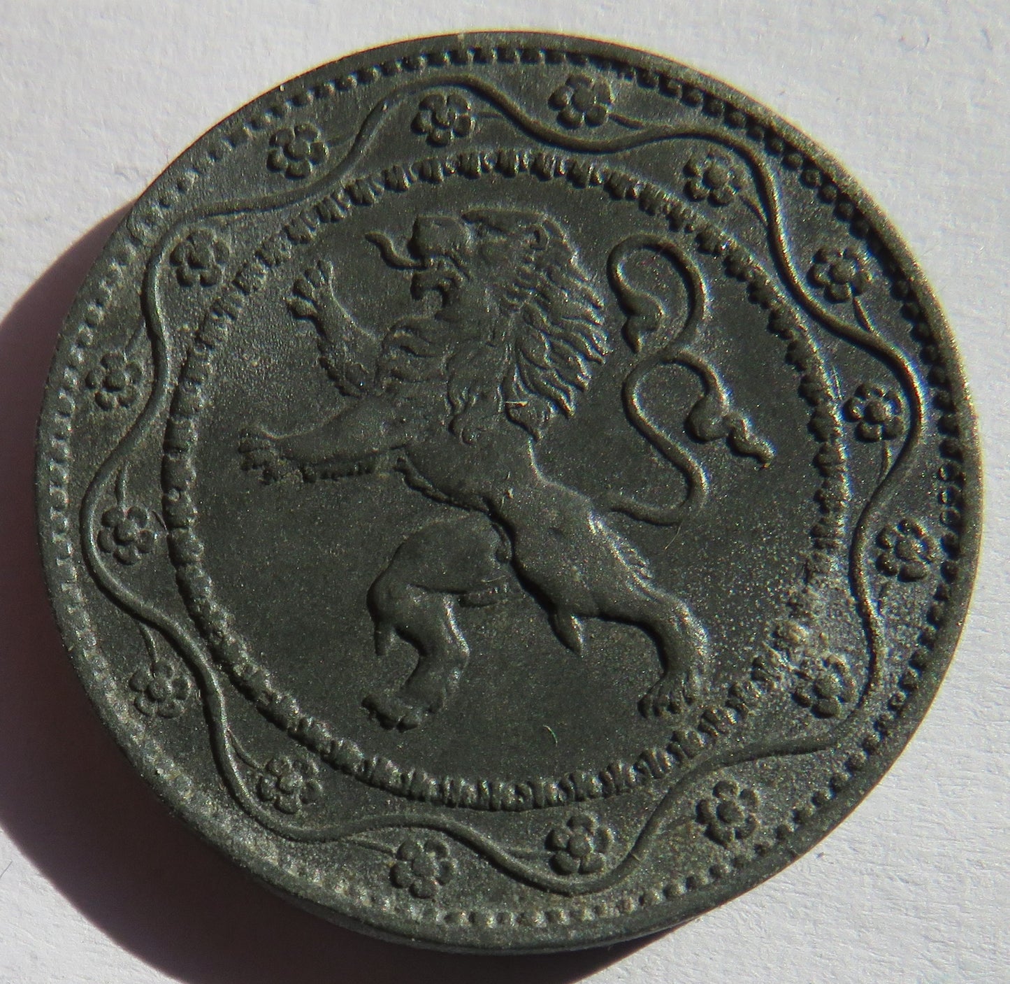 1916 Belgium 25 Centimes Coin