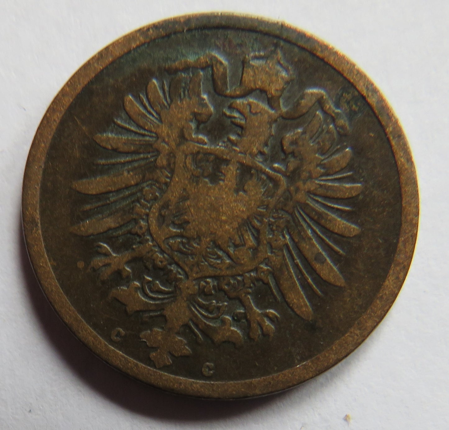 1875-C Germany 2 Pfennig Coin