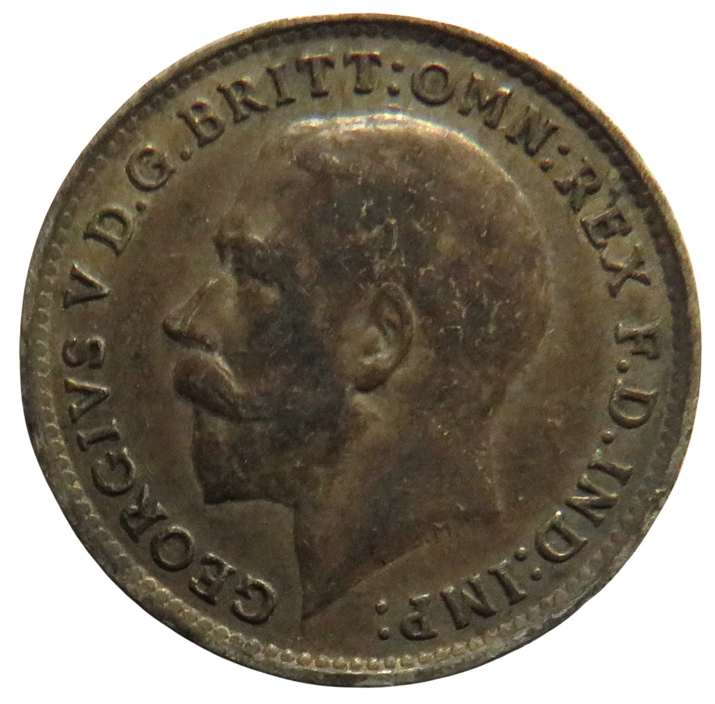 1917 King George V Silver Threepence Coin - Great Britain