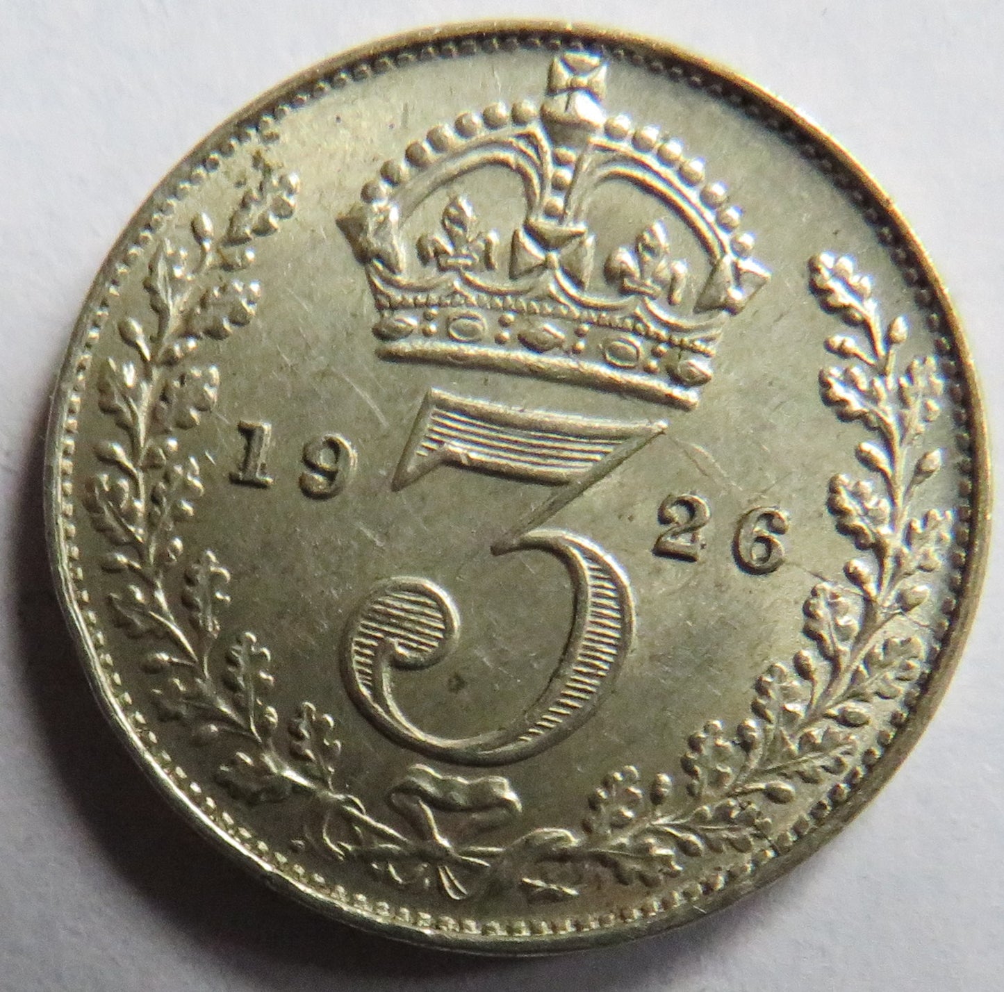 1926 King George V Silver Threepence Coin In High Grade - Great Britain