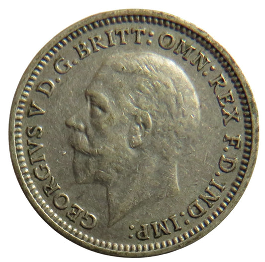 1930 King George V Silver Threepence Coin - Great Britain