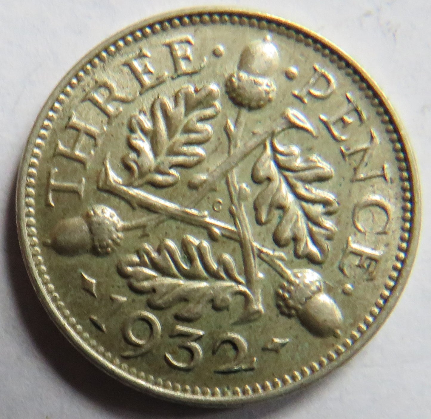 1932 King George V Silver Threepence Coin - Great Britain