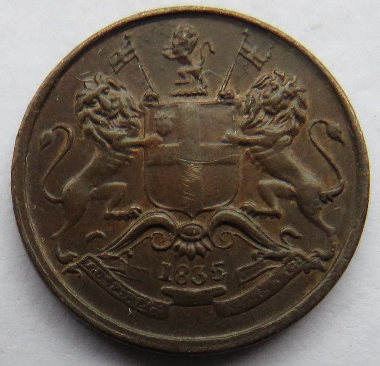1835 East India Company 1/12th Anna Coin In Higher Grade