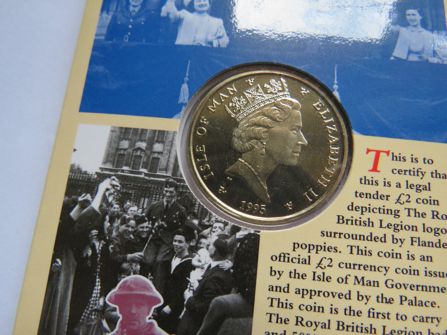 1995 Isle of Man The Royal British Legion £2 Coin Presentation Pack