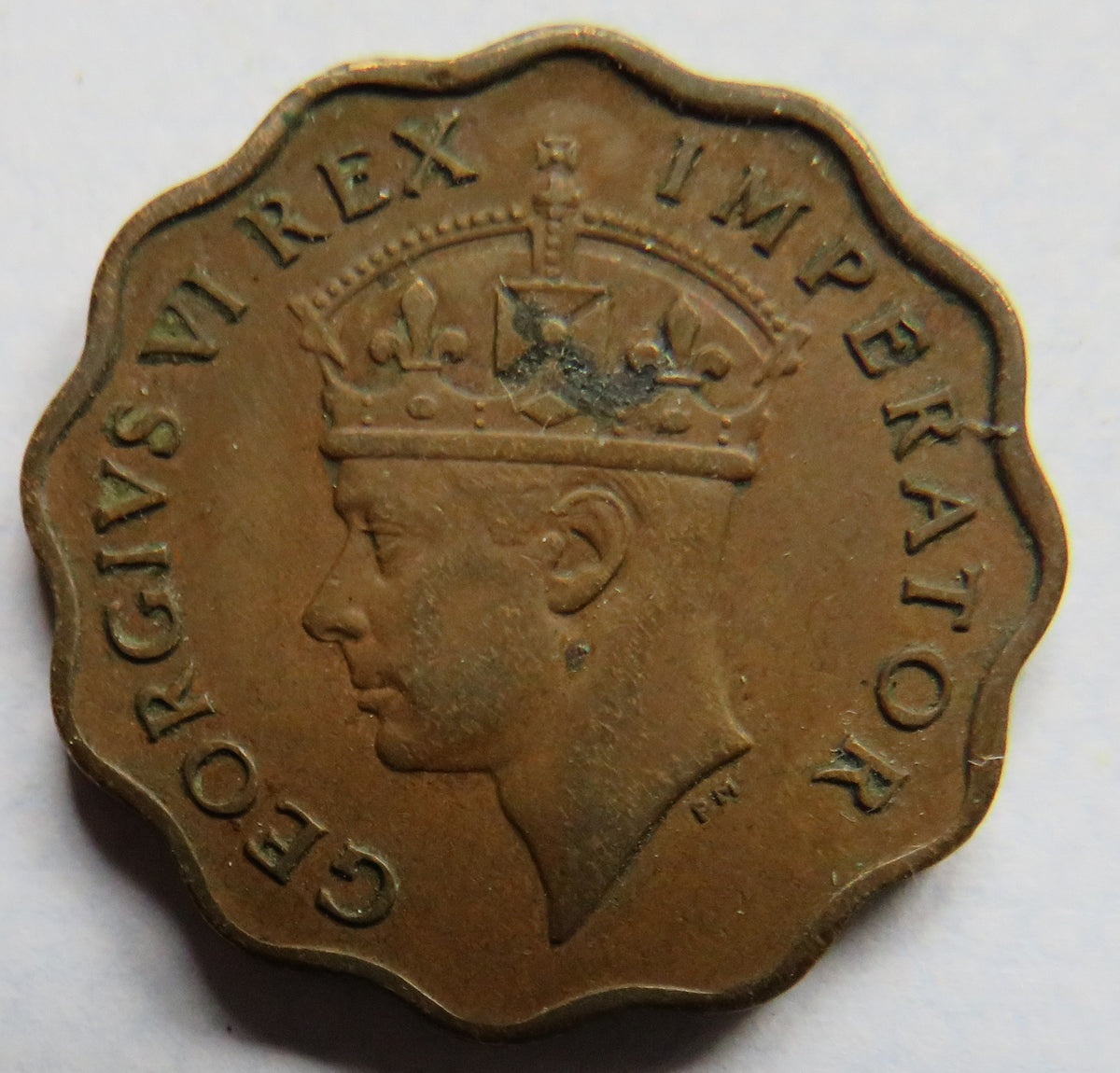 1946 King George VI Cyprus 1 Piastre Coin