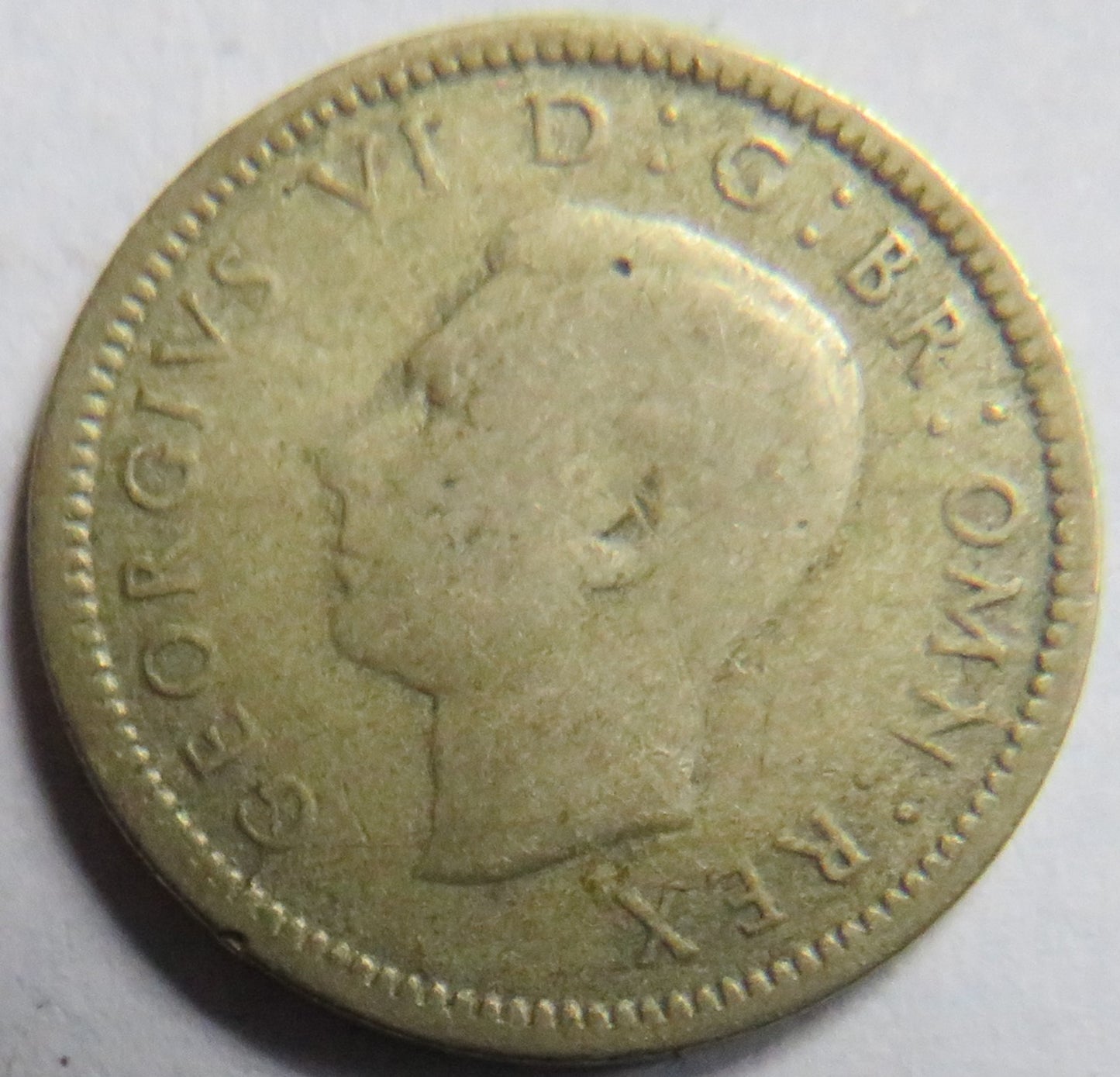 1942 King George VI Silver Threepence Coin - Great Britain