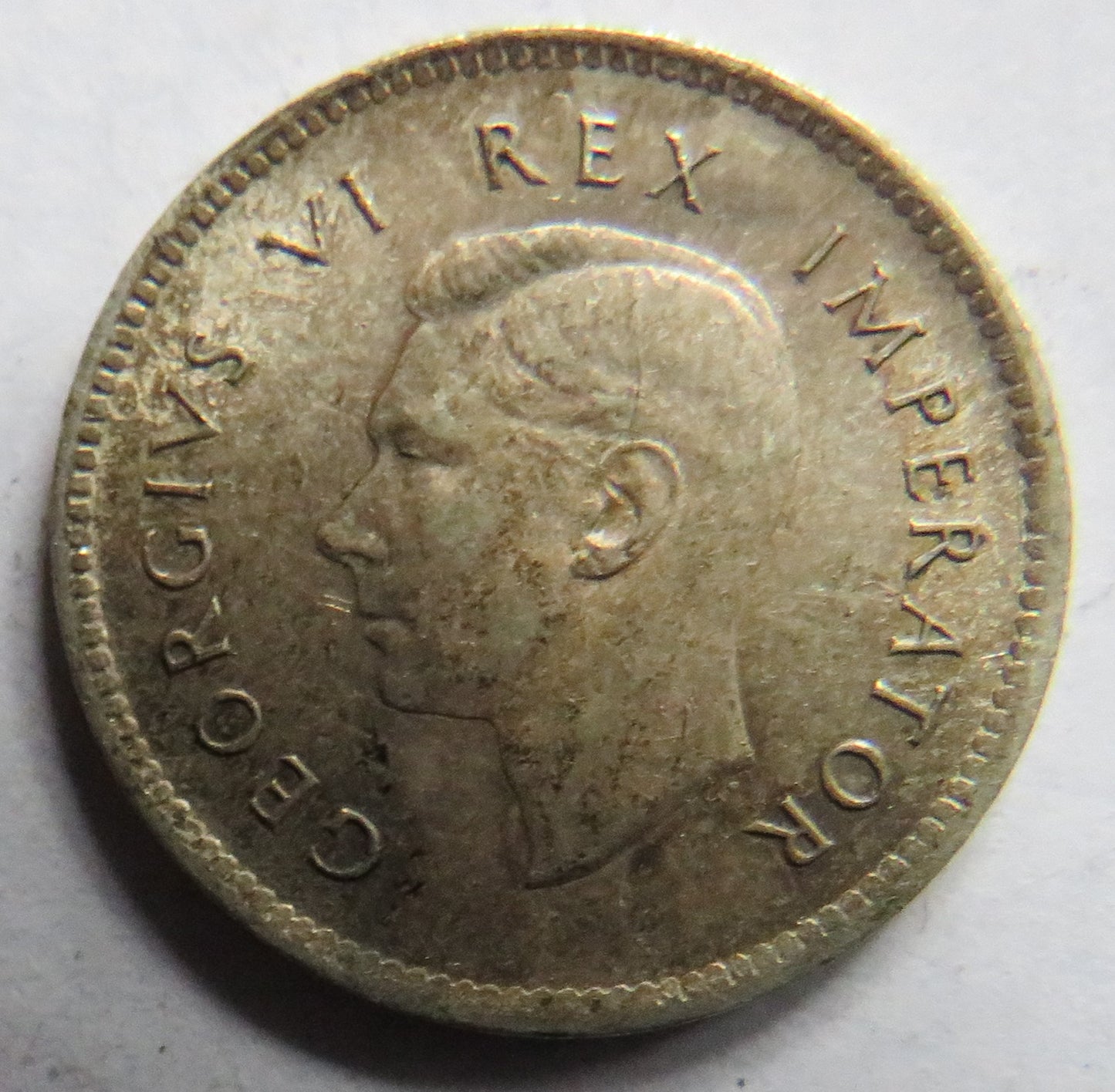 1937 King George VI South Africa Silver Threepence Coin