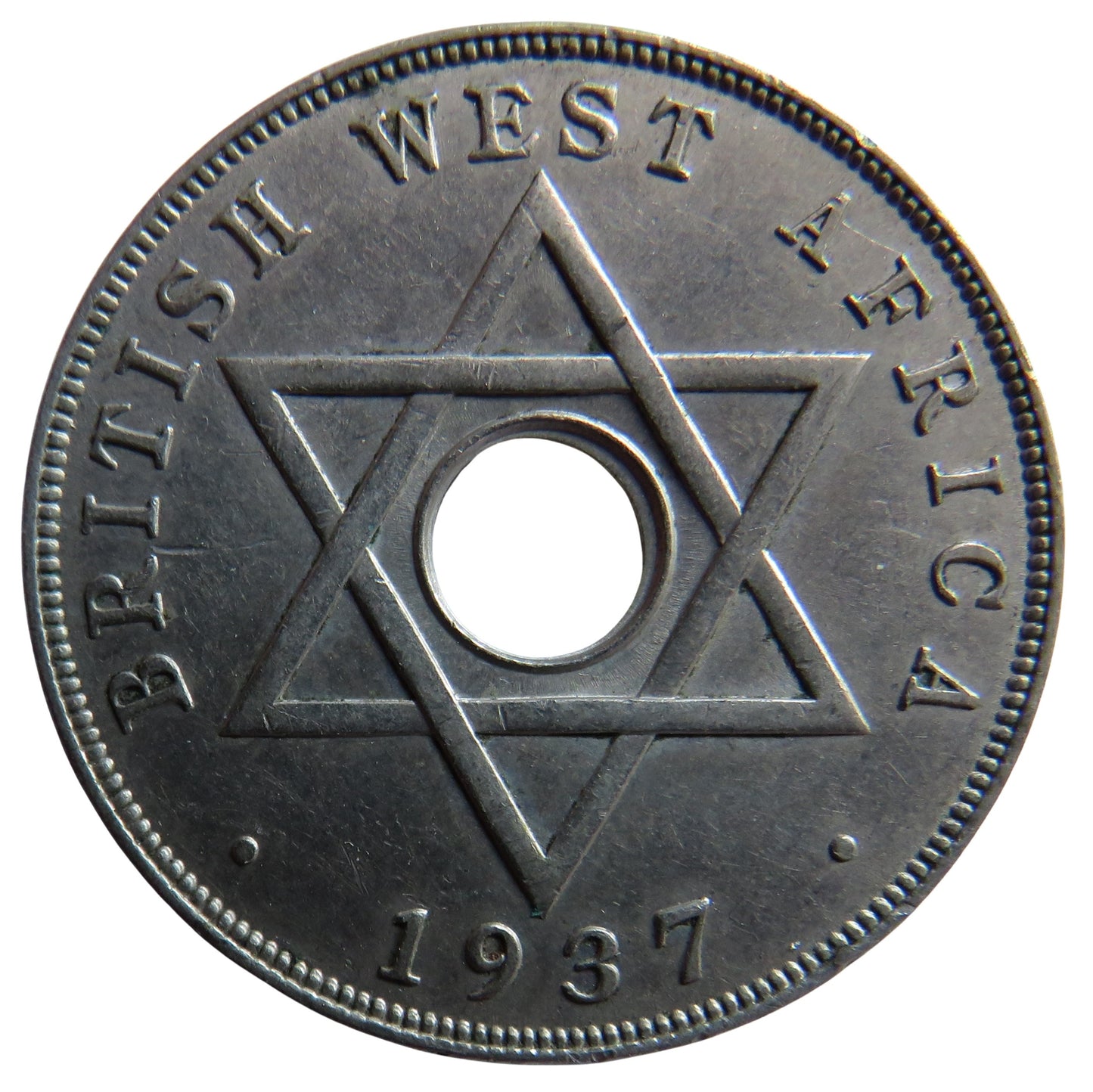 1937-KN British West Africa One Penny Coin