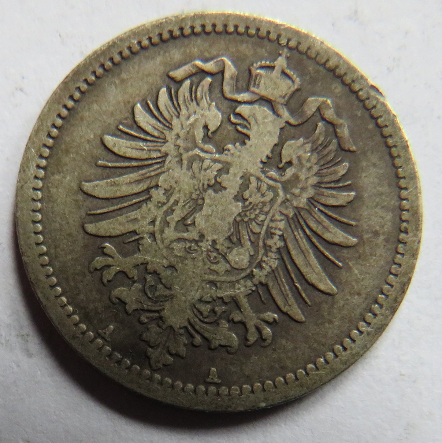1877-A Germany Silver 50 Pfennig Coin
