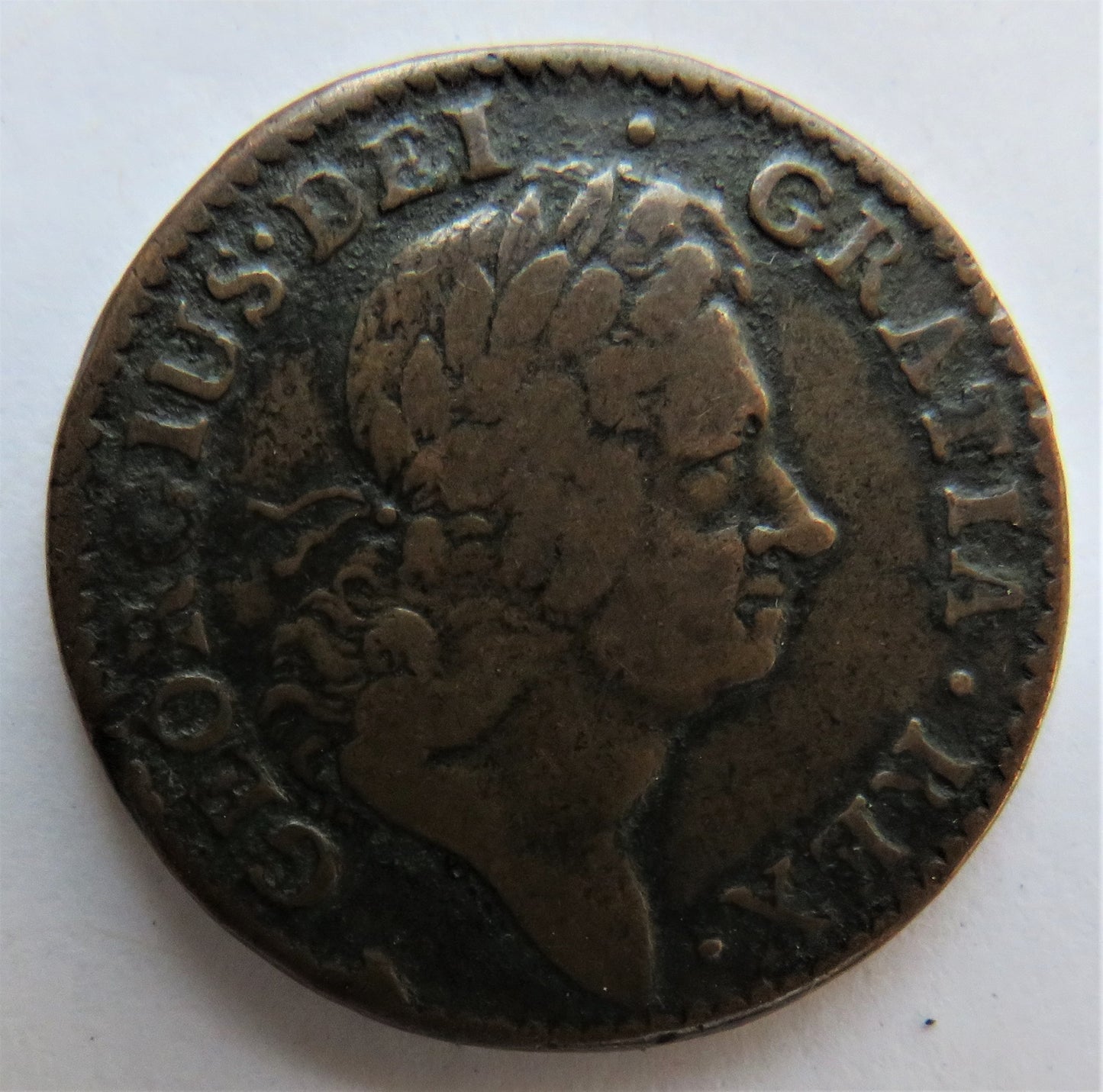 1723 William Woods Ireland / Colonial America Halfpenny Coin