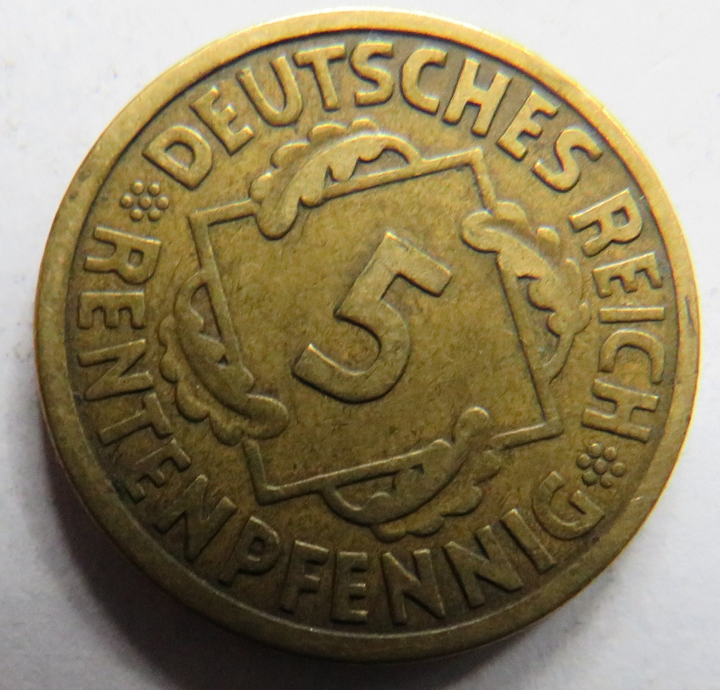 1924-A Germany - Weimar Republic 5 Reichspfennig Coin