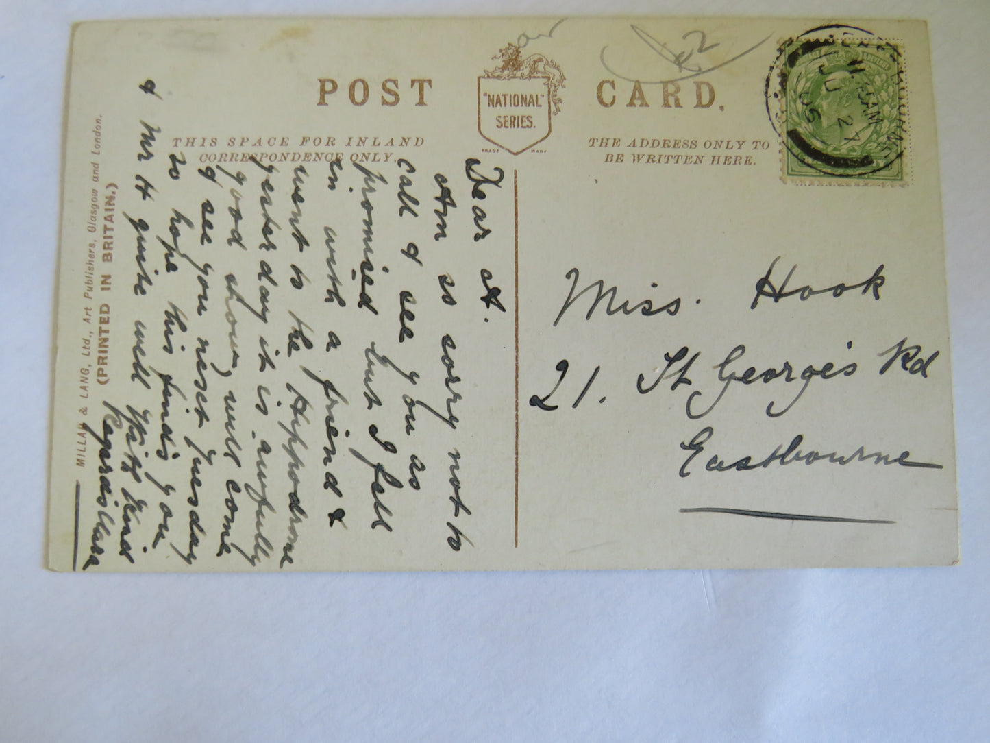 Vintage Warship Postcard of H.M.S. "King Alfred" 1905