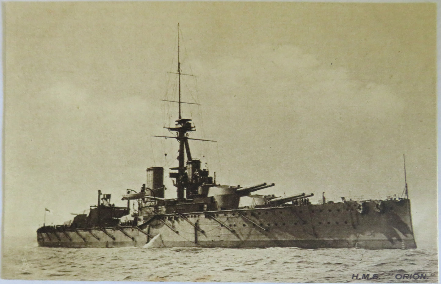 Vintage Warship Postcard of H.M.S. "Orion"