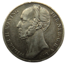 Load image into Gallery viewer, 1848 Netherlands Silver One Gulden Coin
