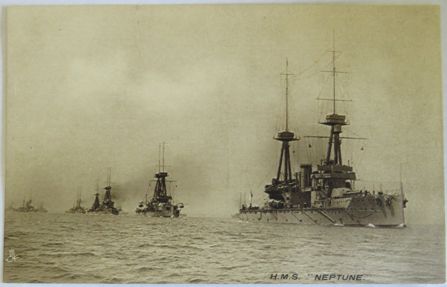Vintage Warship Postcard of H.M.S. "Neptune"