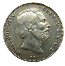Load image into Gallery viewer, 1863 Netherlands Silver 1/2 Gulden Coin
