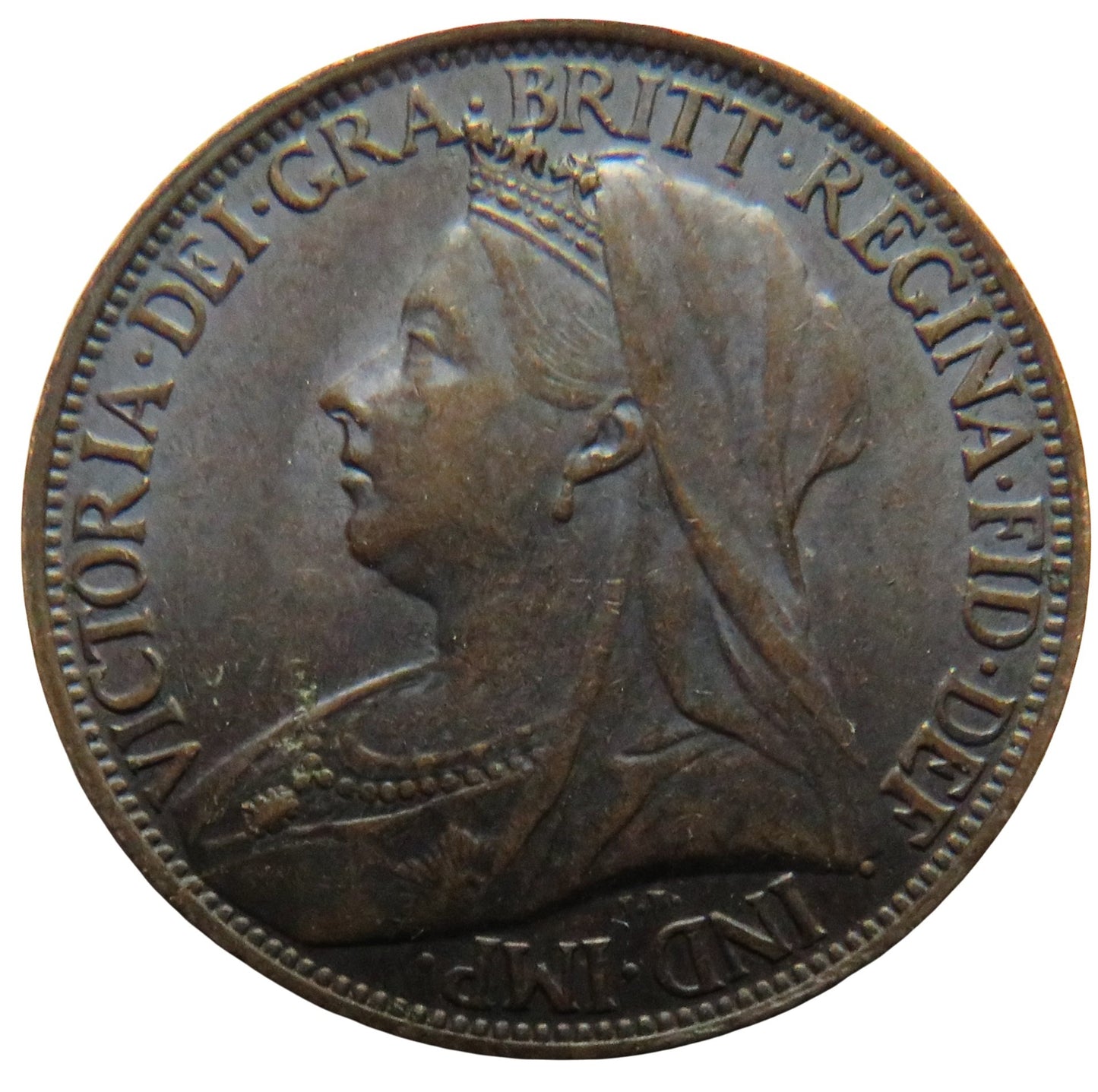 1900 Queen Victoria Farthing Coin - Great Britain