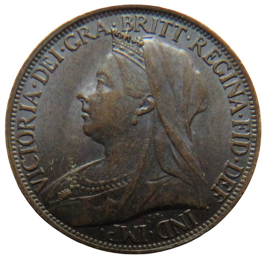1900 Queen Victoria Farthing Coin - Great Britain