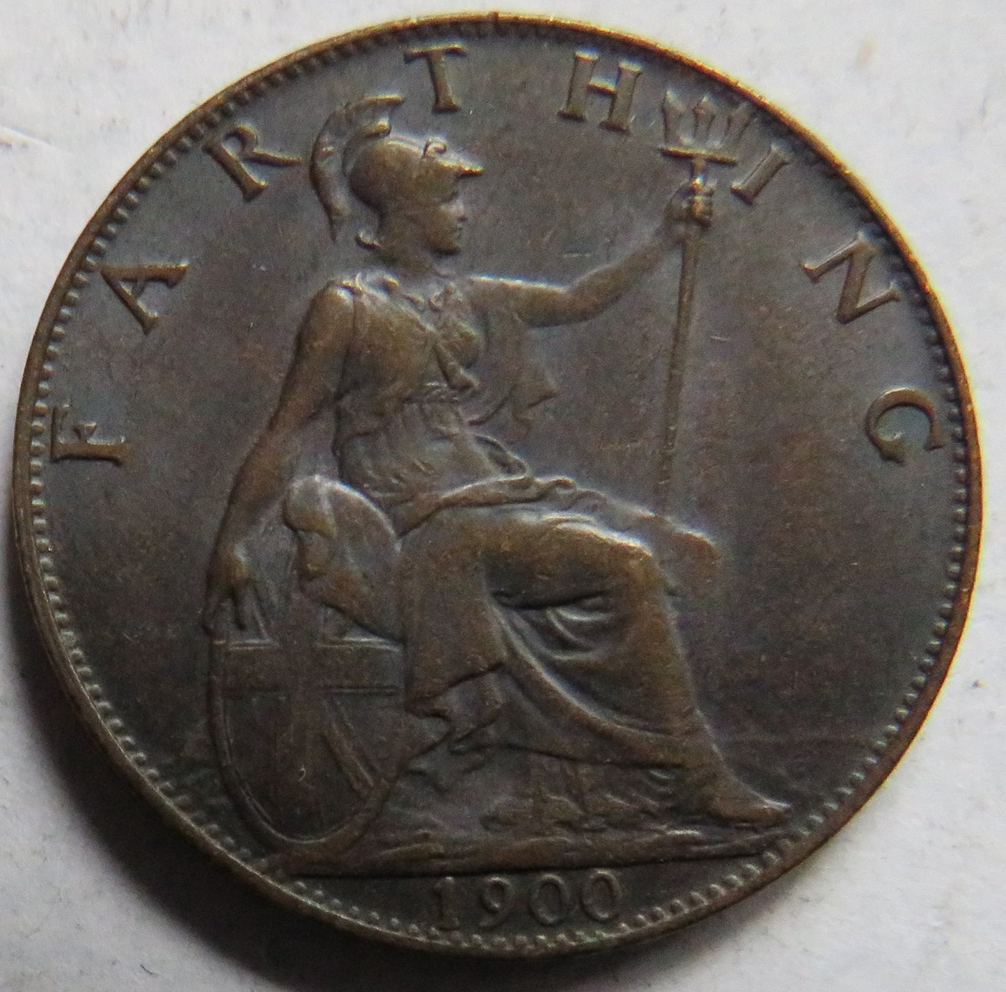 1900 Queen Victoria Farthing Coin - Great Britain