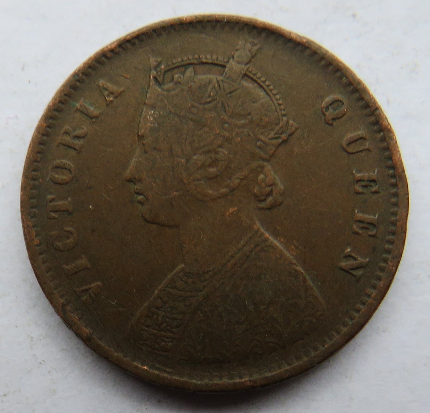1862 Queen Victoria India 1/4 Quarter Anna Coin