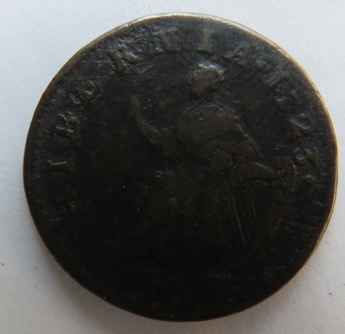 1723 William Woods Ireland / Colonial America Farthing Coin