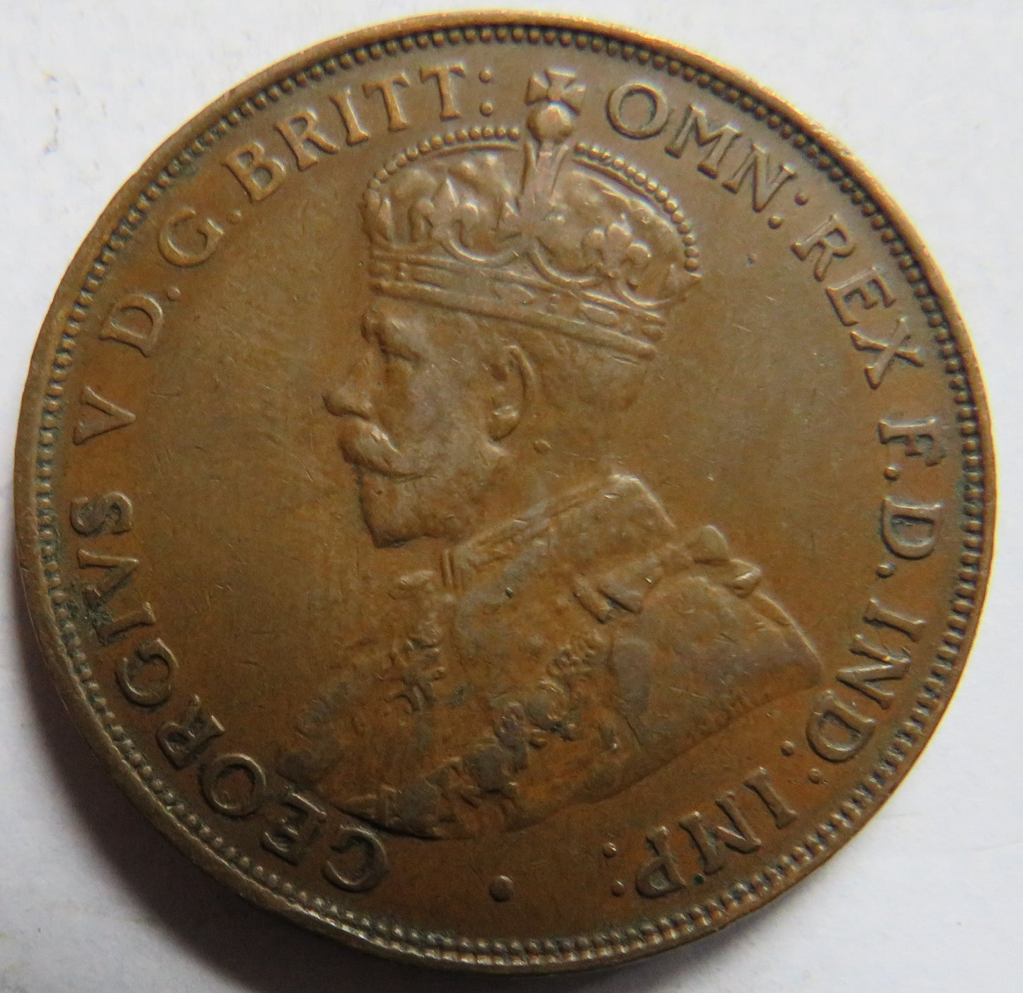 1923 King George V Australia Halfpenny Coin