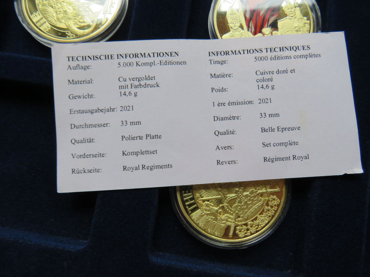 The Royal Regiments Commemorative Coin / Medal Set 2021