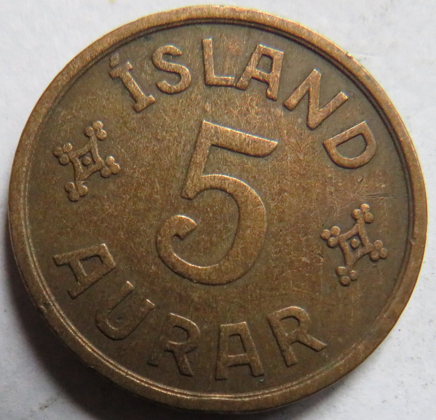 1931 Iceland 5 Aurar Coin
