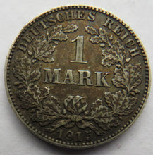 Load image into Gallery viewer, 1915-E Germany Silver One Mark Coin
